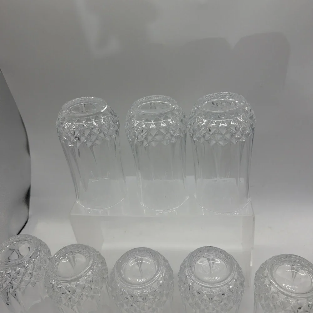 (8)‎ Vtg Cristal D'Arques Longchamp Crystal Iced Tea Glass Tumblers 5.25